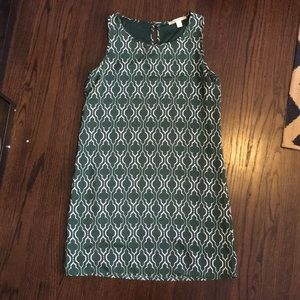 Sleeveless Green Shift Dress